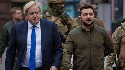 The British Prime Minister’s fateful visit to Kiev, Volodymyr Zelensky, President of Ukraine, on 9 April 2022