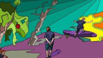 Torsten Krutsch: "Nun muss ich gehn", nach Hannes Wader, Dispersion auf Holz, 90 x 120cm, 2012