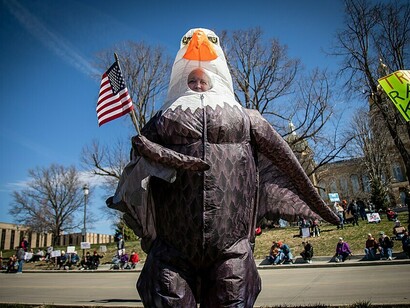 Several thousand people in Des Moines joined millions nationwide in the second “No Kings” rally, protesting the rise of autocracy in the United States in 2026
