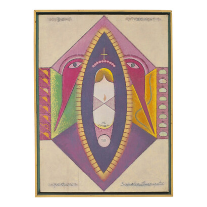 Alexandru Chira
Winged Shuttle (Drawing for Tele-Poem), 2000 (archive # P24)
oil on canvas
58x42.1cm
Copyright ALCHIRA Foundation, Courtesy Delmes & Zander, Cologne