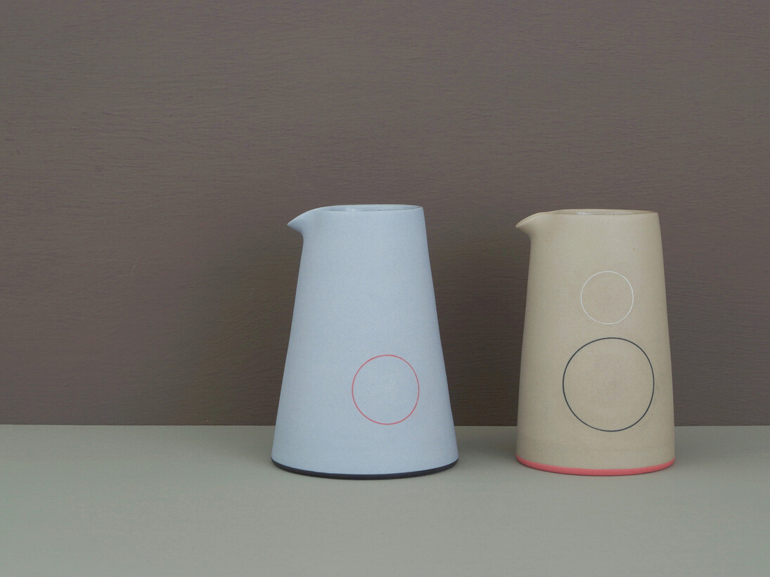 James and Tilla Waters, unglazed pourers