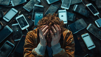 A person affected by social media misinformation and its impact