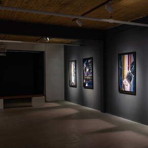 Oli Sorenson, Video pistoletto, exhibition view. Courtesy of Art Mûr