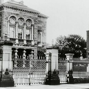 National Gallery of Ireland, Historic Façade, Merrion Square West, The National Gallery opened to the public in 1864. Photo Courtesy National Gallery of Ireland Archive