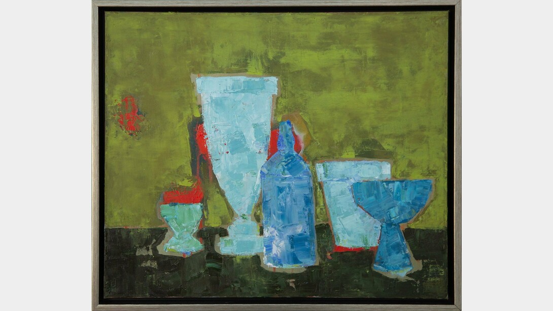 Bill Tansey, Blue Vase, 2023.
Oil paint on canvas, 20x24. Courtesy of the artist and Robin Rice Gallery