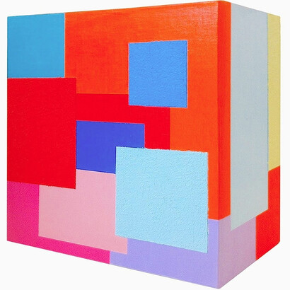 Marco Casentini, Cuba libre, 2012, acrilico su tela applicata su legno, cm, 20 x 20 x10  