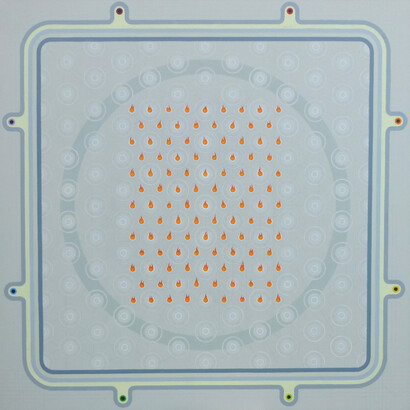 Fire and Ice, acrylic on canvas, 120 x 120 cm, Mark Weighton 2012