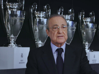 Florentino Pérez, presidente del Real Madrid Club de Fútbol, en un segundo mandato, desde 2009