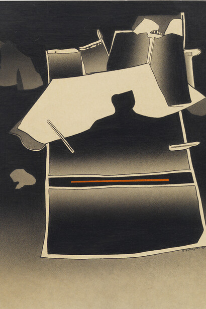 Deborah Remington, Adelphi Series #15, 1971
Pencil & crayon on paper
14 x 11.5 inches
35.6 x 29.2 cm
