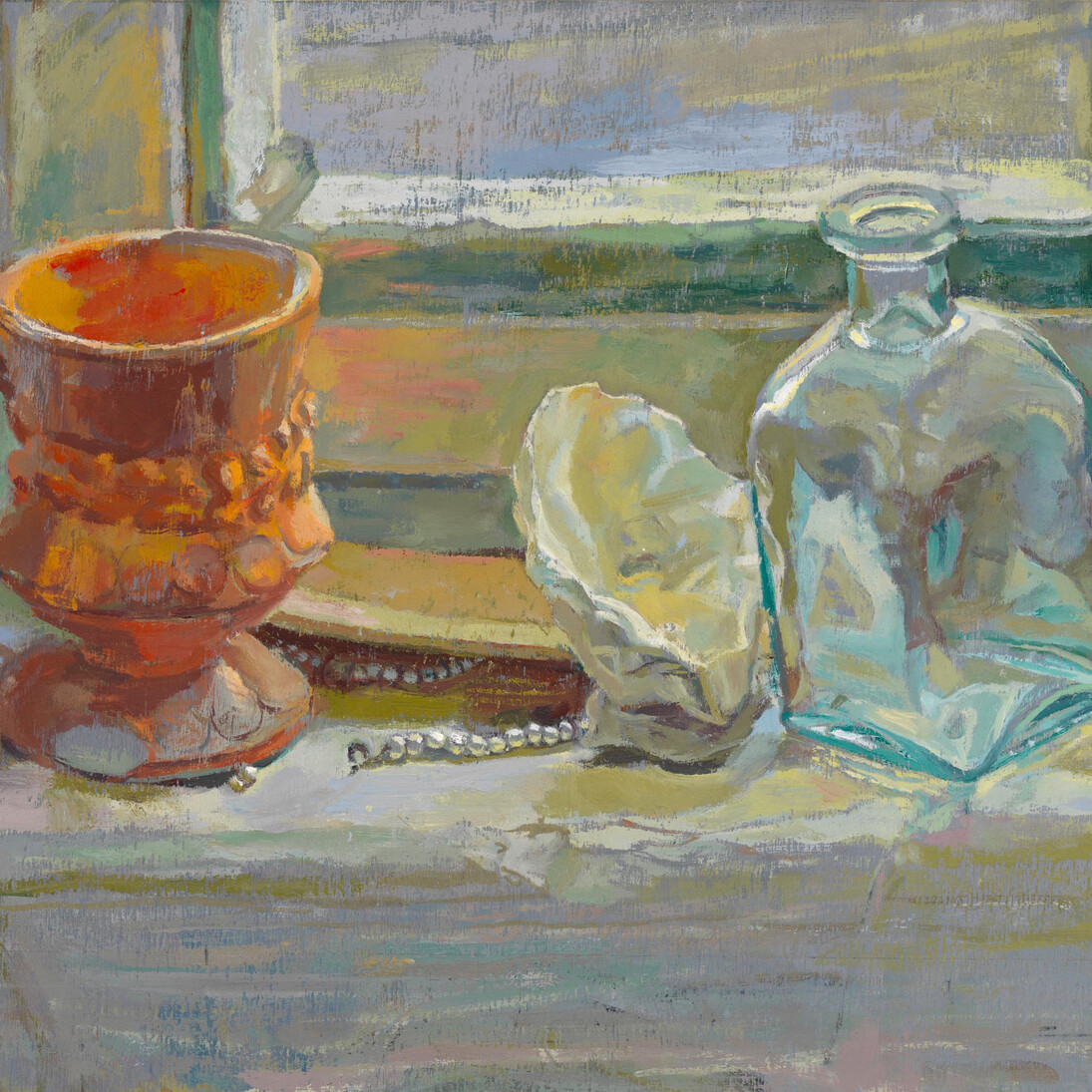 Daphne Todd, Objects on a Sill, with Pearls