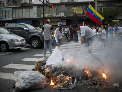 Manifestación callejera en contra de Maduro