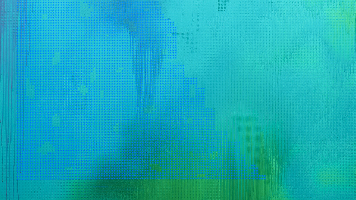 Jacqueline Humphries, Untitled, 2015 (detail). Courtesy the artist; Greene Naftali, New York; Modern Art, London; and Galerie Gisela Capitain, Cologne. Photo by Jason Mandella