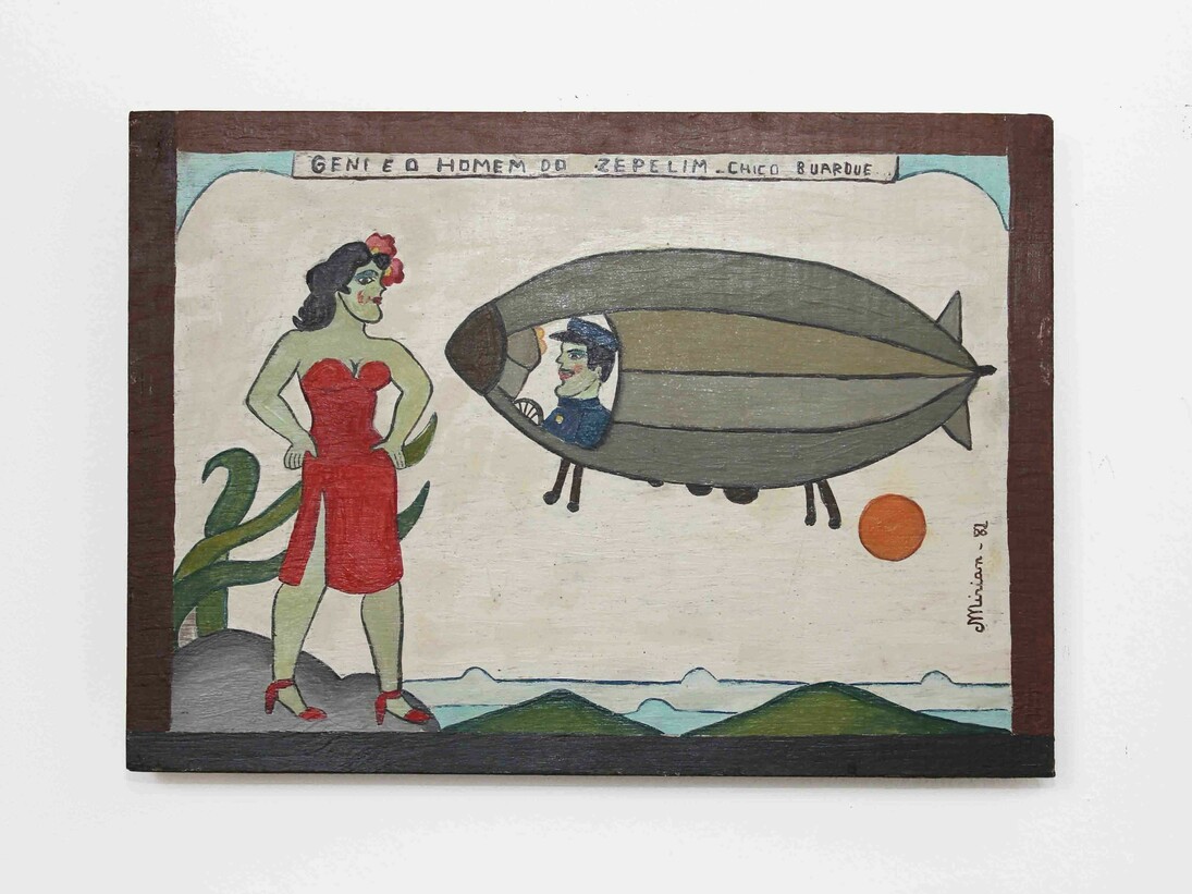 Mirian Inês da Silva, Geni e o Homem do Zepelim, óleo sobre madeira, 29 x 40 cm ©Germana Monte-Mór