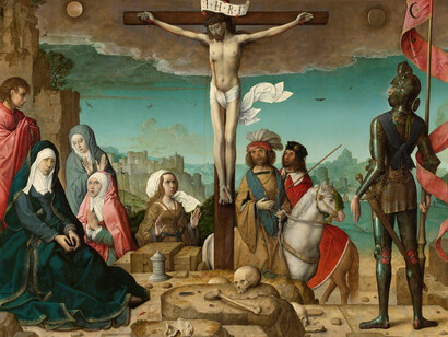 Flandes, Juan de, La crucifixión, 1509 - 1519. Cortesía del Museo Nacional del Prado