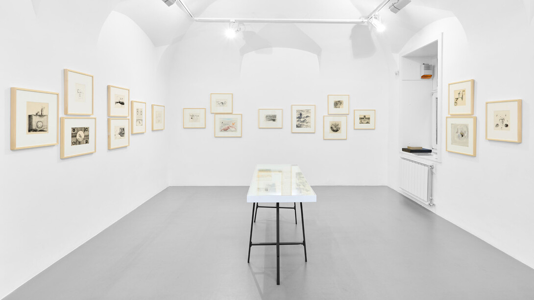 Various artists, Morphism. Drawings and prints from the Pán-Mezei collection, exhibition view. Courtesy of Kisterem Gallery