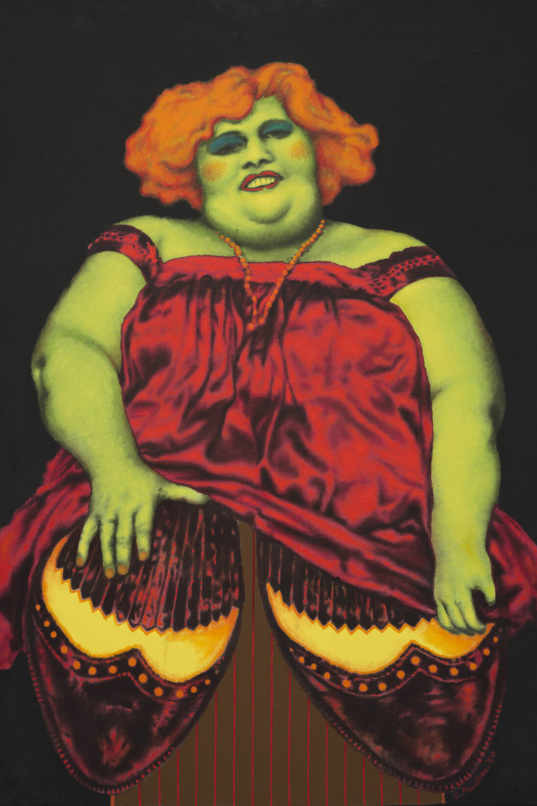 Installation view, The Street, the Store, and the Silver Screen: Pop Art from the MCA Collection, MCA Chicago, December 19, 2015-March 27, 2016. Work shown: Ed Paschke, Heavy Shoes, 1970. Gift of Joseph and Jory Shapiro. Photo: Nathan Keay, © MCA Chicago. Detail