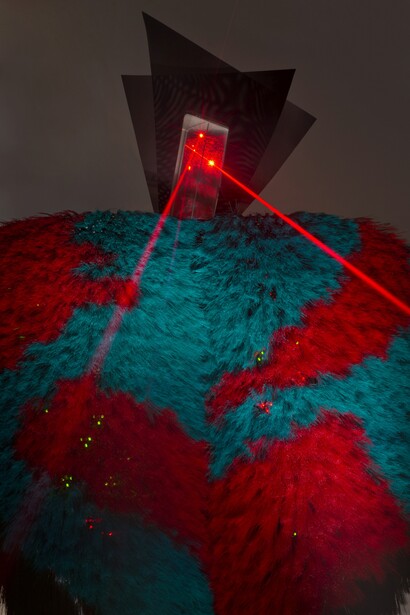 Liliane Lijn, Conjunction of pposites: lady of the wild things, 1986. Courtesy of Tate