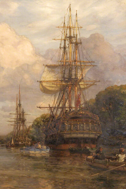 Arthur Wilde Parsons, Corsarios atados en Hungroad a principios del siglo XIX