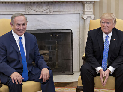 Trump en la Casa Blanca con el primer ministro de Israel, Netanyahu