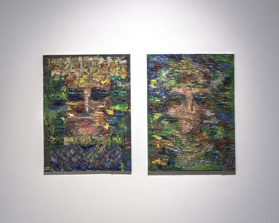 Roshanak Aminelahi, Exhibition view. Courtesy of Ayyam Gallery