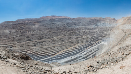La mina de Chuquicamata, administrada por Codelco, es la mayor en producción de cobre en Chile