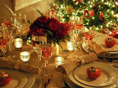 Oro e rosso per festeggiare il Natale