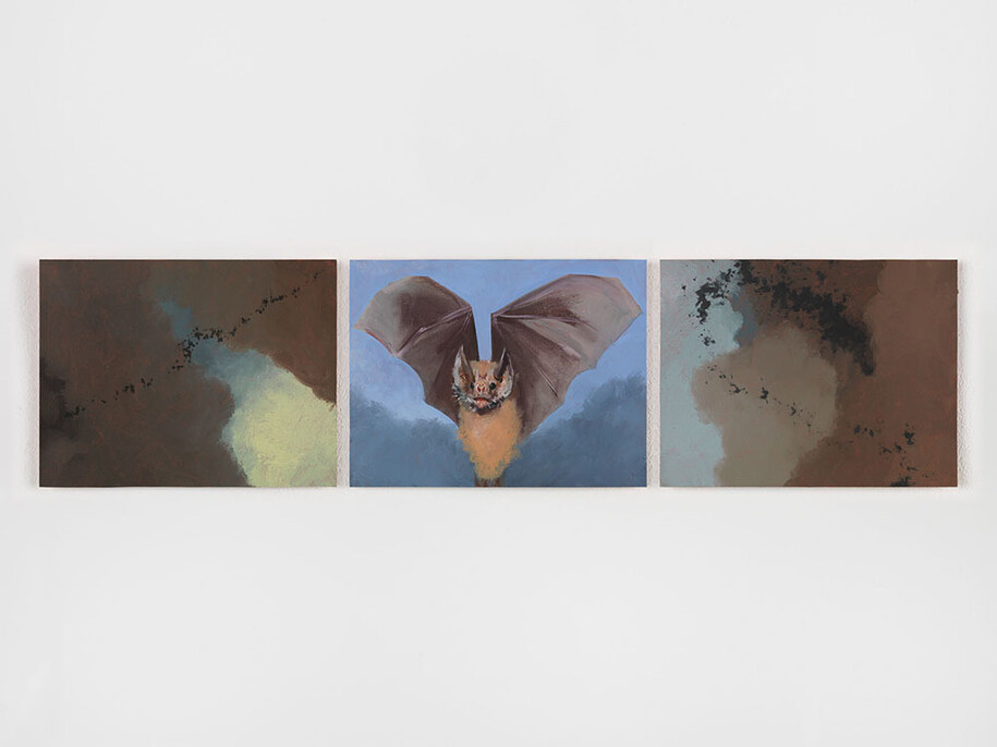 Marvin Gaye Chetwynd, Bat Opera, 2014, Oil on paper
15.5 x 20.5 cm / 6 x 8 inches, photo credits by credits Alessandro Zambianchi, courtesy of Massimo De Carlo Milano/London
