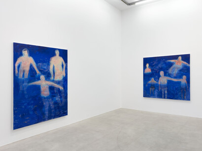 Katherine Bradford, Humankind, vista della mostra. Per gentile concessione dell'artista e kaufmann repetto. Foto di Andrea Rossetti
