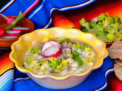 Pozole blanco tradicional del centro de México