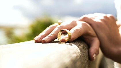 A wedding band removed