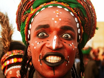 Proud and adorned in tradition, the Wodaabe reflect the power of returning to indigenous values as a path to African renewal
