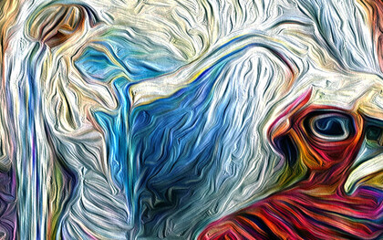 Obra de arte inspirada en el género Pop Art 2022, con imágenes que evocan la moda de los sueños