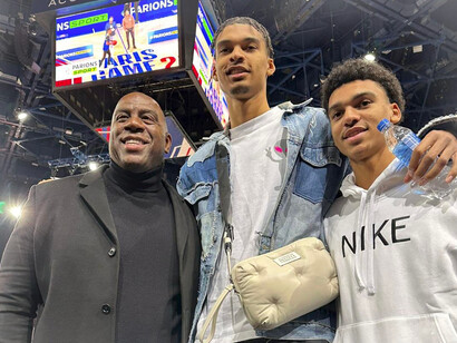 Sur Twitter, la légende des Lakers, Magic Johnson, a décrit Victor Wembanyama comme le meilleur joueur du monde © AP