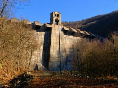 La chiusa della diga di Bric Zerbino
