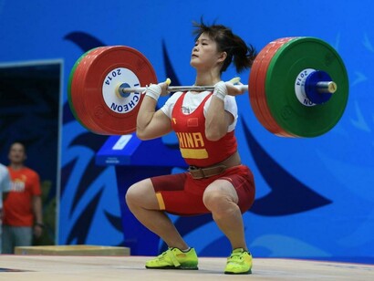 La atleta china Deng Wei