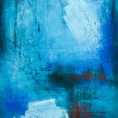 Carol Isern (Spain), 'Traça', 2015, Mixed technique (acrylic, plaster, black ink), 80 x 80 cm
