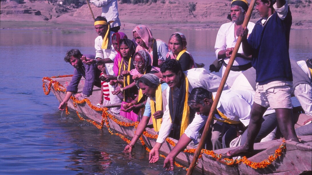 Narmada River, sacred to Hindus and other communities, has been dammed in four locations @ Ashish Kothari