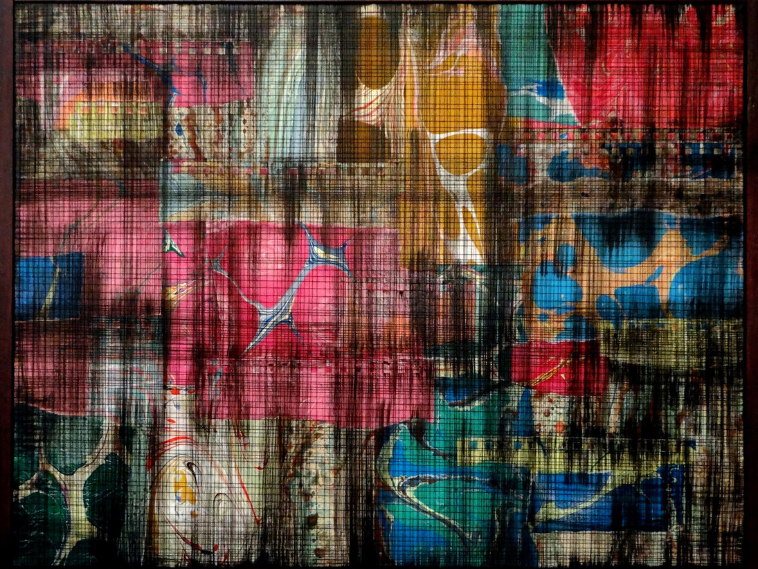 Anik Legoupil, Full Light, 2010, Mixed technique on canvas, 26.8 x 32.7 in (detail)