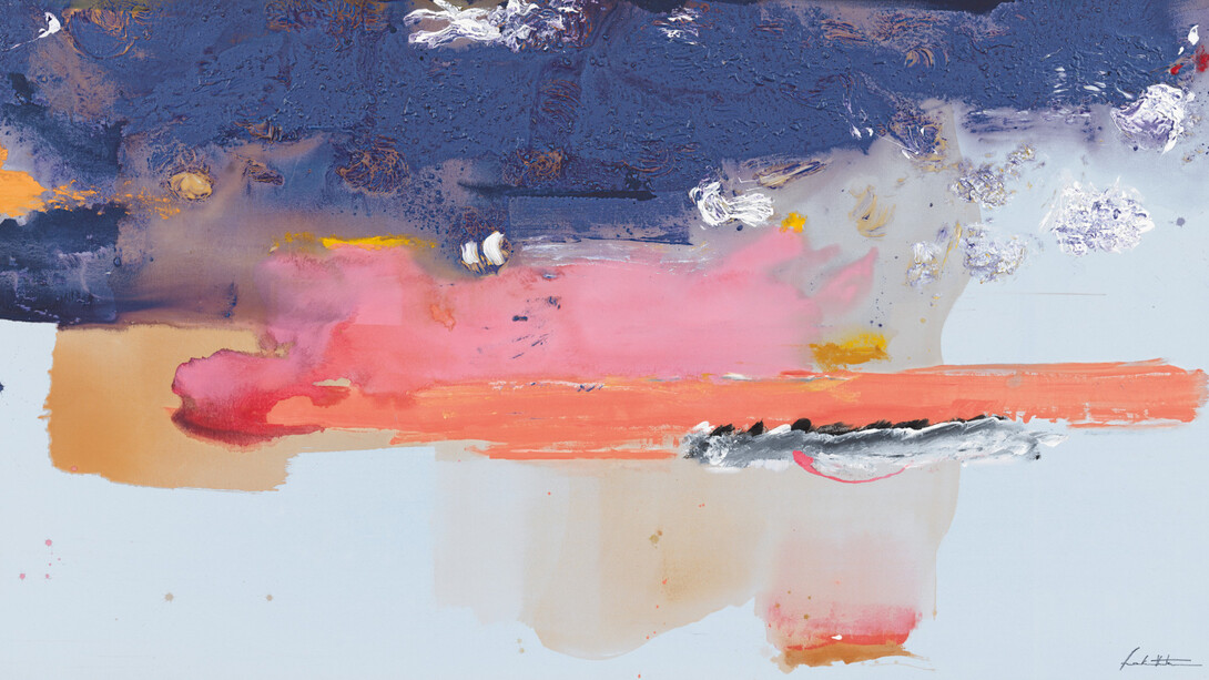 Helen Frankenthaler, Western Roadmap, acrylic on canvas, photo by Rob McKeever. Courtesy of the Gagosian Gallery
