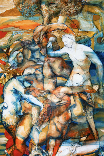 Gabriel Buttigieg, Acrylic Charcoal and Satin Varnish on Linen