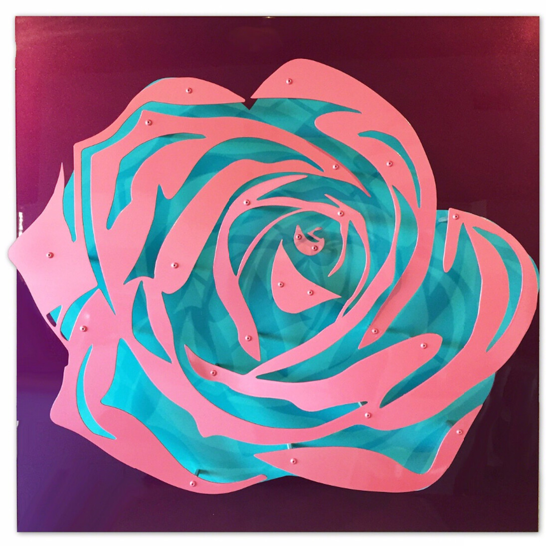 Kalish Editions, Candy Rose, Pink On Purple, 2017. Courtesy of FP Contemporary