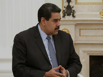 Nicolás Maduro durante una reunión en Rusia, septiembre de 2017