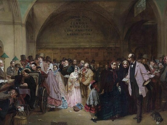 Dividend Day at the Bank of England by George Elgar Hicks. Credit Bank of England