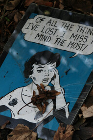 A cartoon of a woman talking on a cell phone, lying on the floor, depicted as a meme
