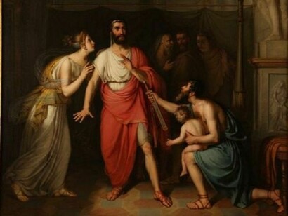 Jacques Louis David, Temistocle si rifugia da Admete  
