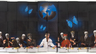 Marco Veronese,The Bill. 200x480, mix  media