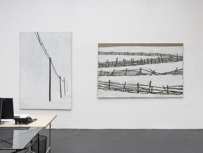 Dieter Mammel, Schnee, ausstellungsansicht. Mit freundlicher genehmigung der Galerie Poll