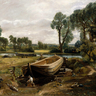 Boat Building near Flatford Mill, John Constable, about 1815, England. Museum no. FA.37[O]. © Victoria and Albert Museum, London