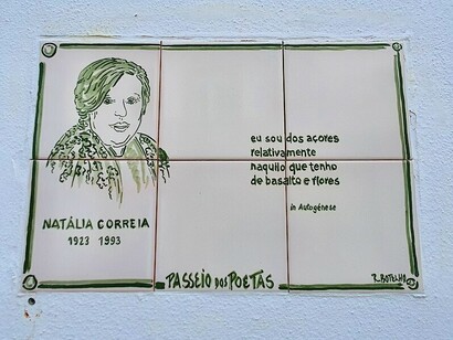 Natália Correia no Passeio dos Poetas em Praia da Vitória, Portugal