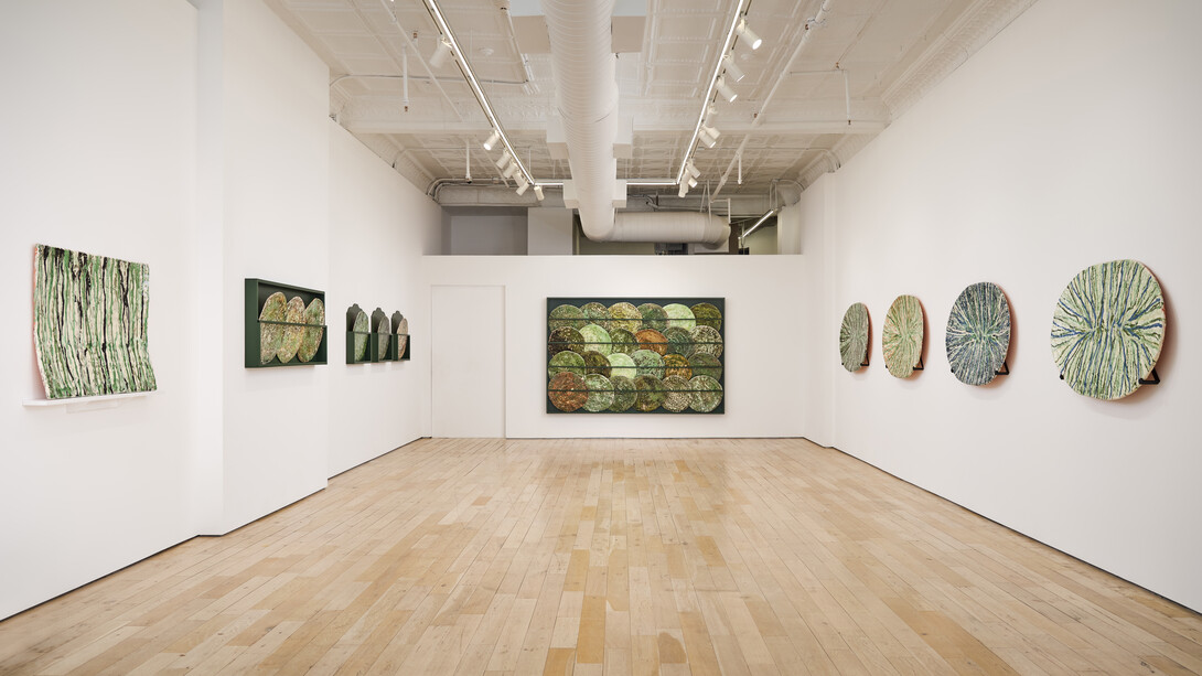 Marit Tingleff, Into the green, exhibition view. Courtesy of HB381 Gallery
